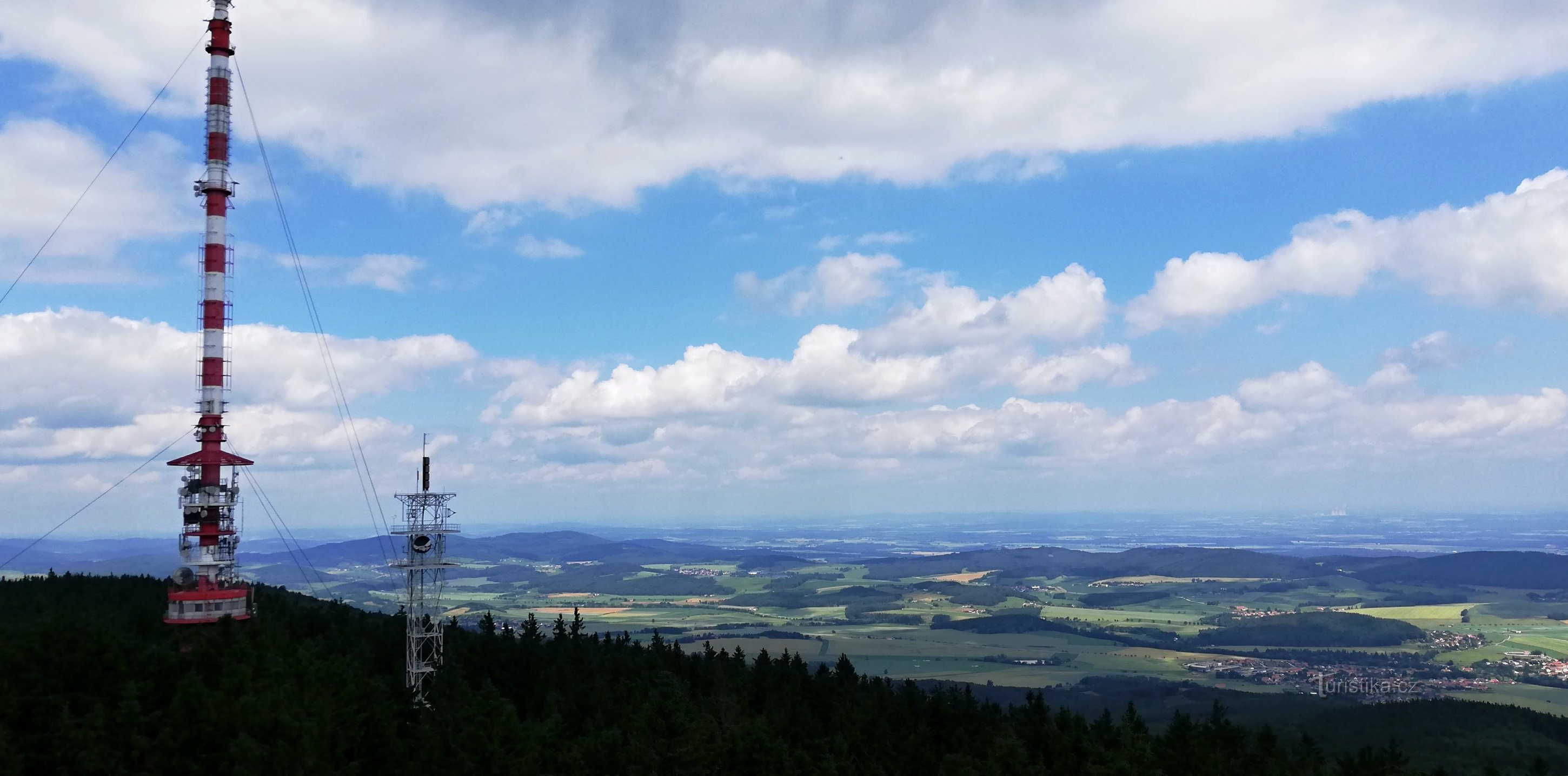 Blanský les - Kleť, Aussicht vom Aussichtsturm