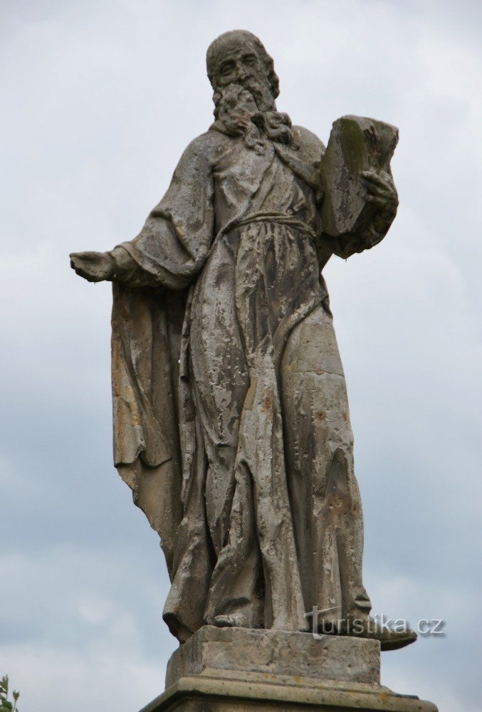 Blatec (bei Olmütz) - Statue des hl. Linhart