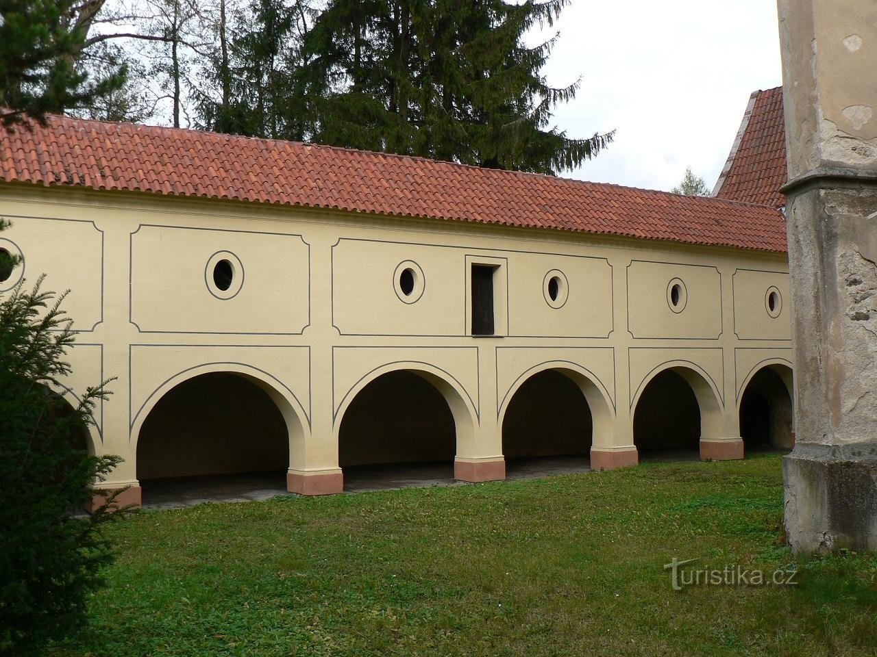 Blatná, ambit at the chapel of St. Michael