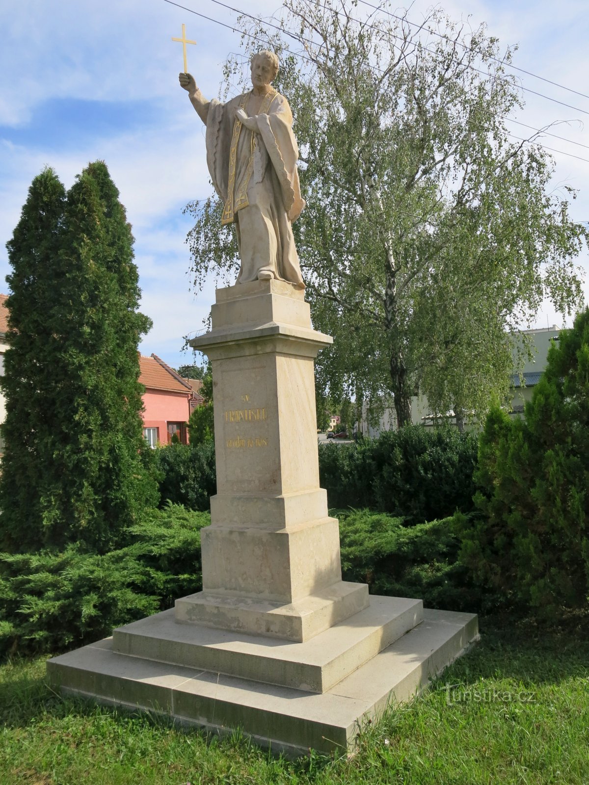 Blatnice onder St. Anthony - standbeeld van St. František Xaversky