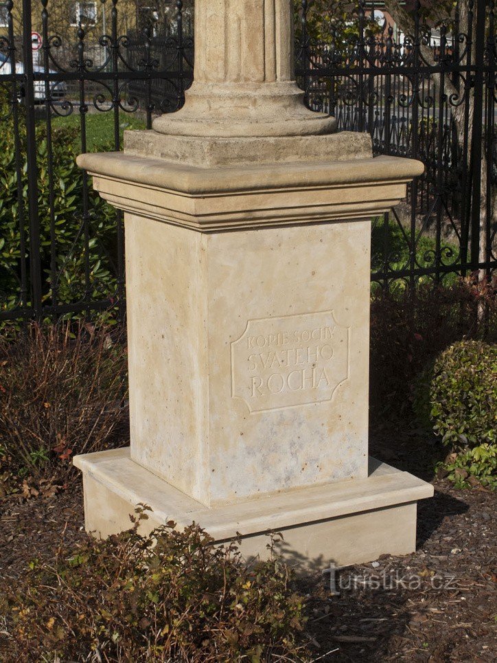 Bludov - copie de la statue de St. Rocha (à nouveau en place)