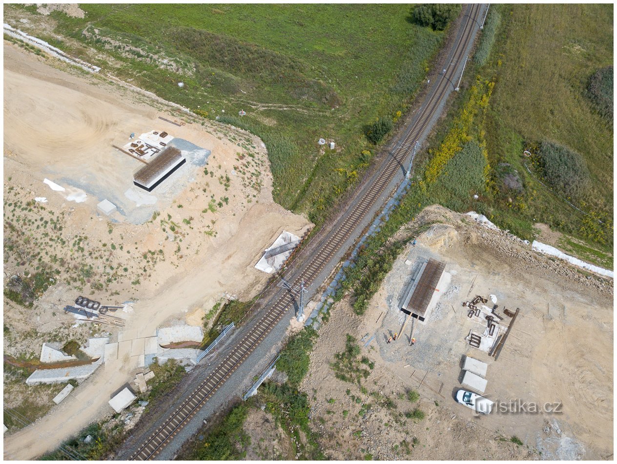 Bludov – Šumperk – Construction of the bypass from above – September 2022