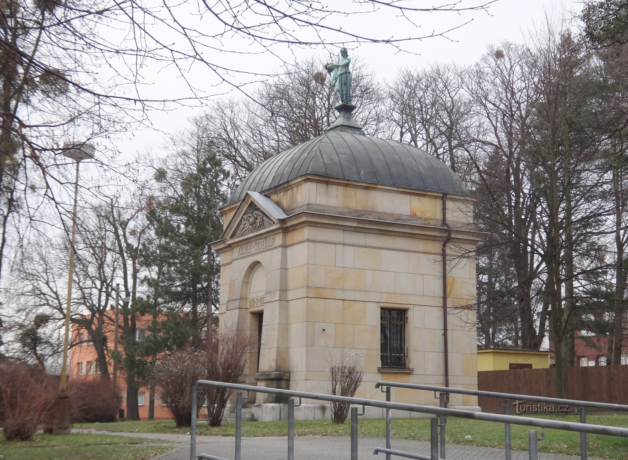 side view of the tomb