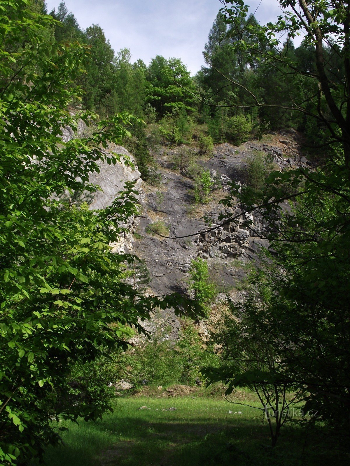 Bohdíkovské skály 2 または石灰岩採石場へのホッケー道路