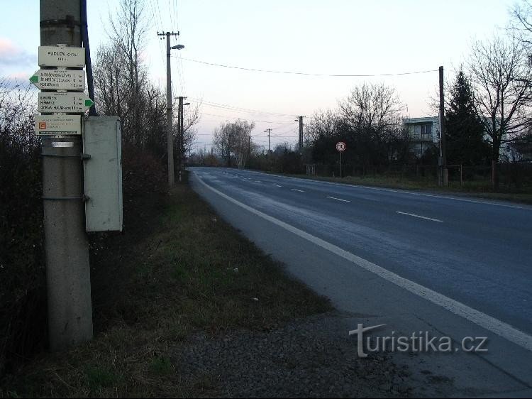 Богумін - Пудлов: вид на дорогу