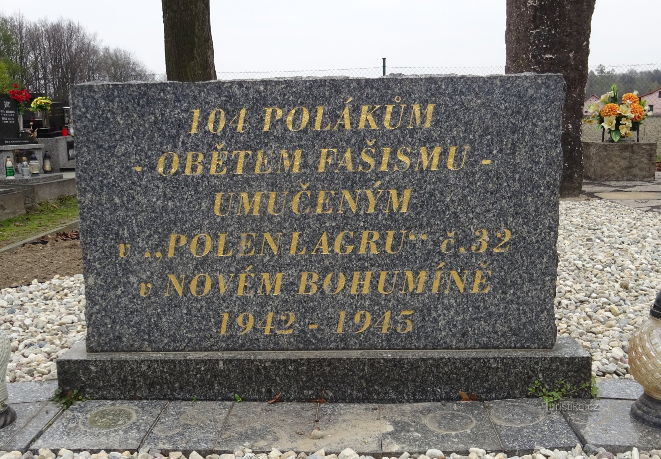 Bohumín - Skrečoň, monument over 104 polakker