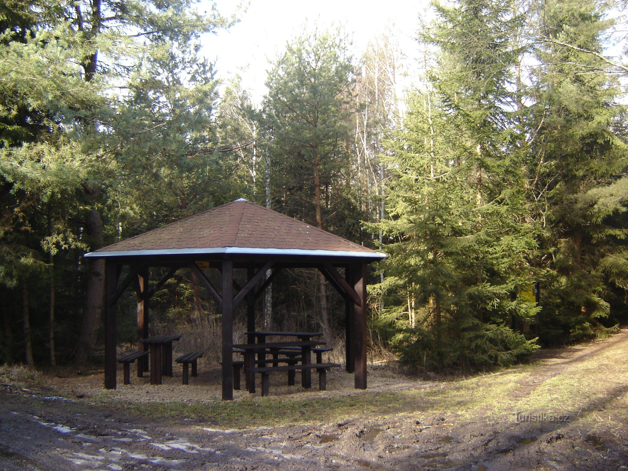 Borkovická blata - gazebo na trilha