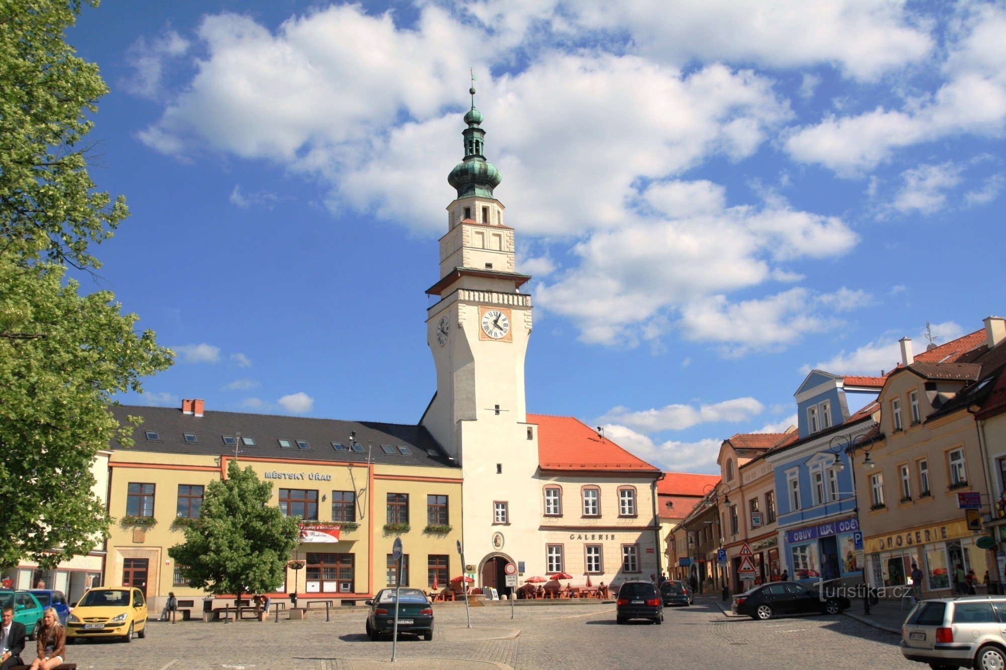 Boskovice - town hall tower on Masaryk square