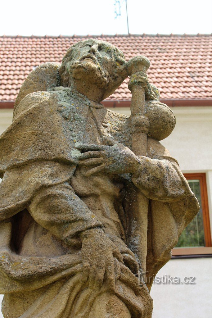 Boskovice, statue af St. Rocha