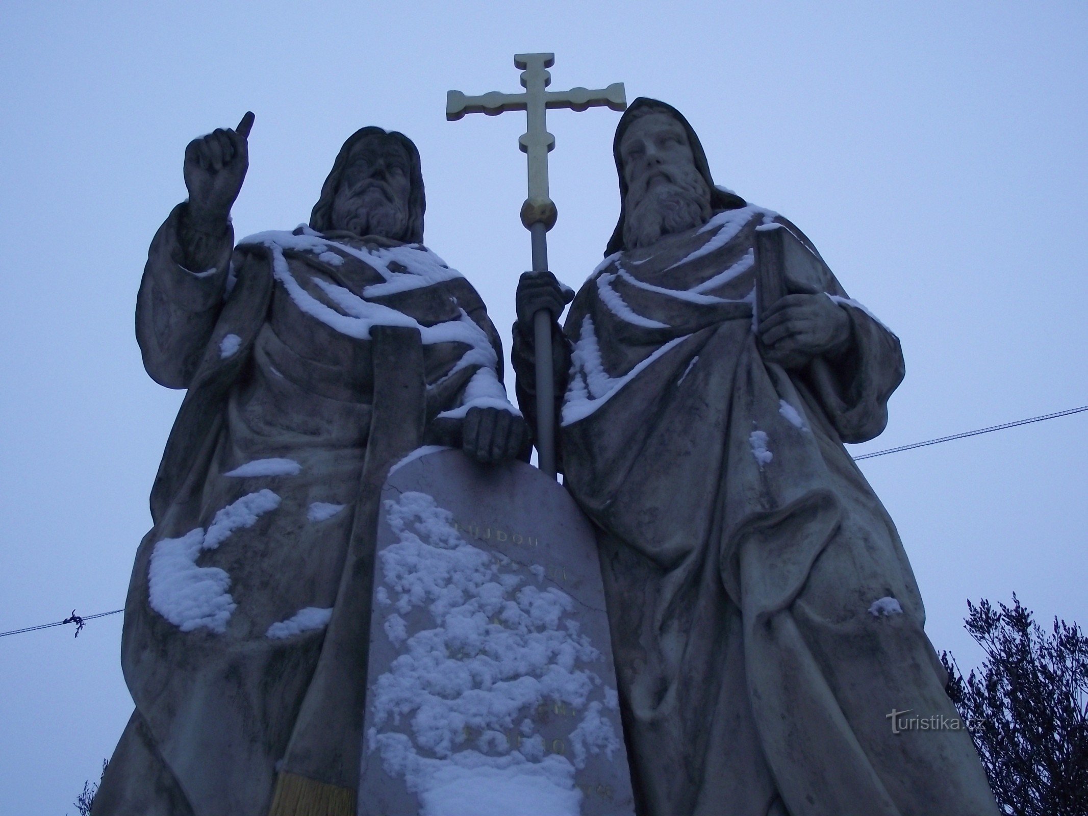 Boskovice - estátua de St. Cirilo e Metódio