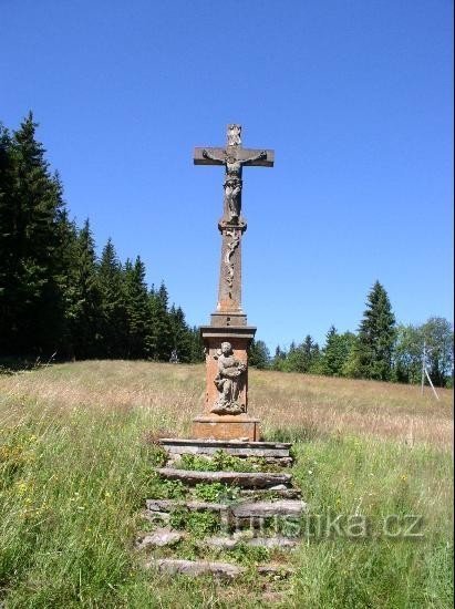 Il tormento di Dio a Zdobnická Seč presso la stazione a monte dell'ascensore