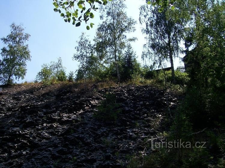 Cantera de pizarra: Pizarra en las cercanías de Zálužné