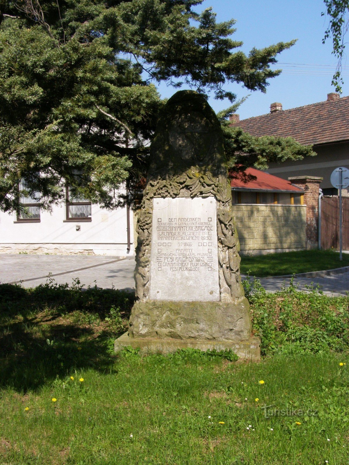 Березка - памятник битве 1866 г.