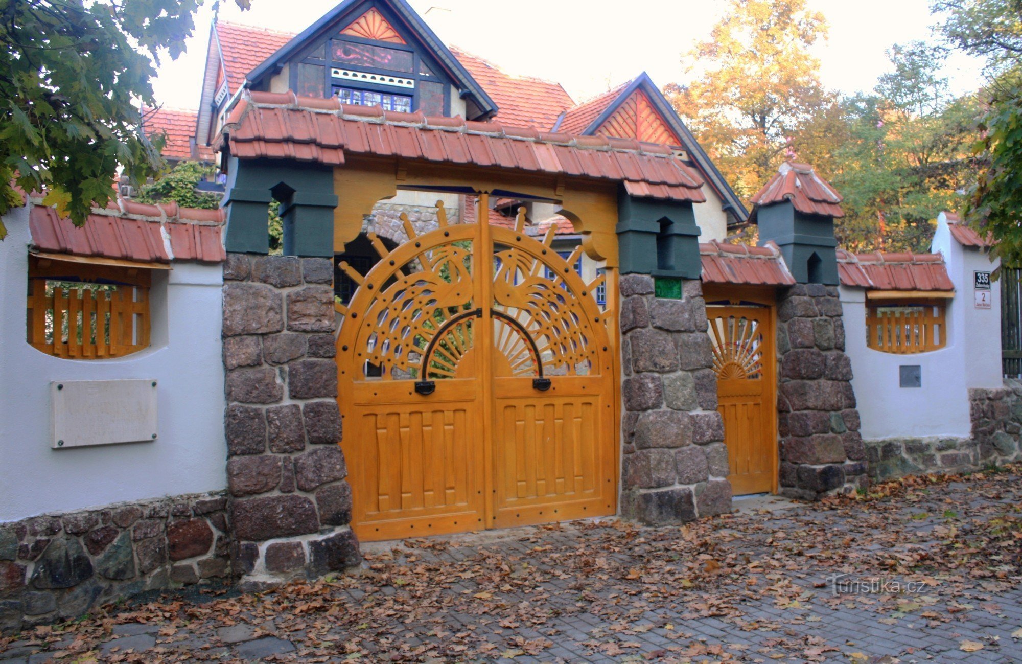 Brno - vila lui Jurkovič, partea de intrare