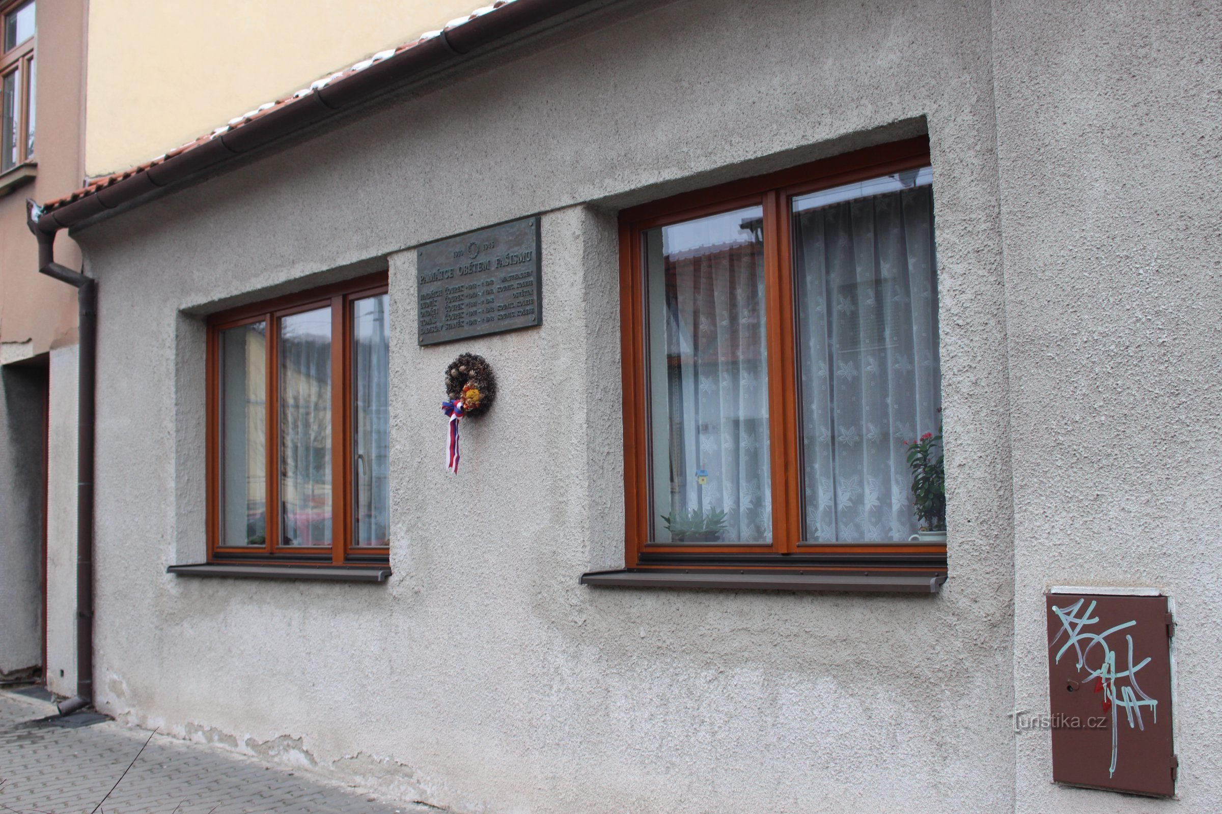 Brno-Komín - commemorative plaque of the Čoupky family