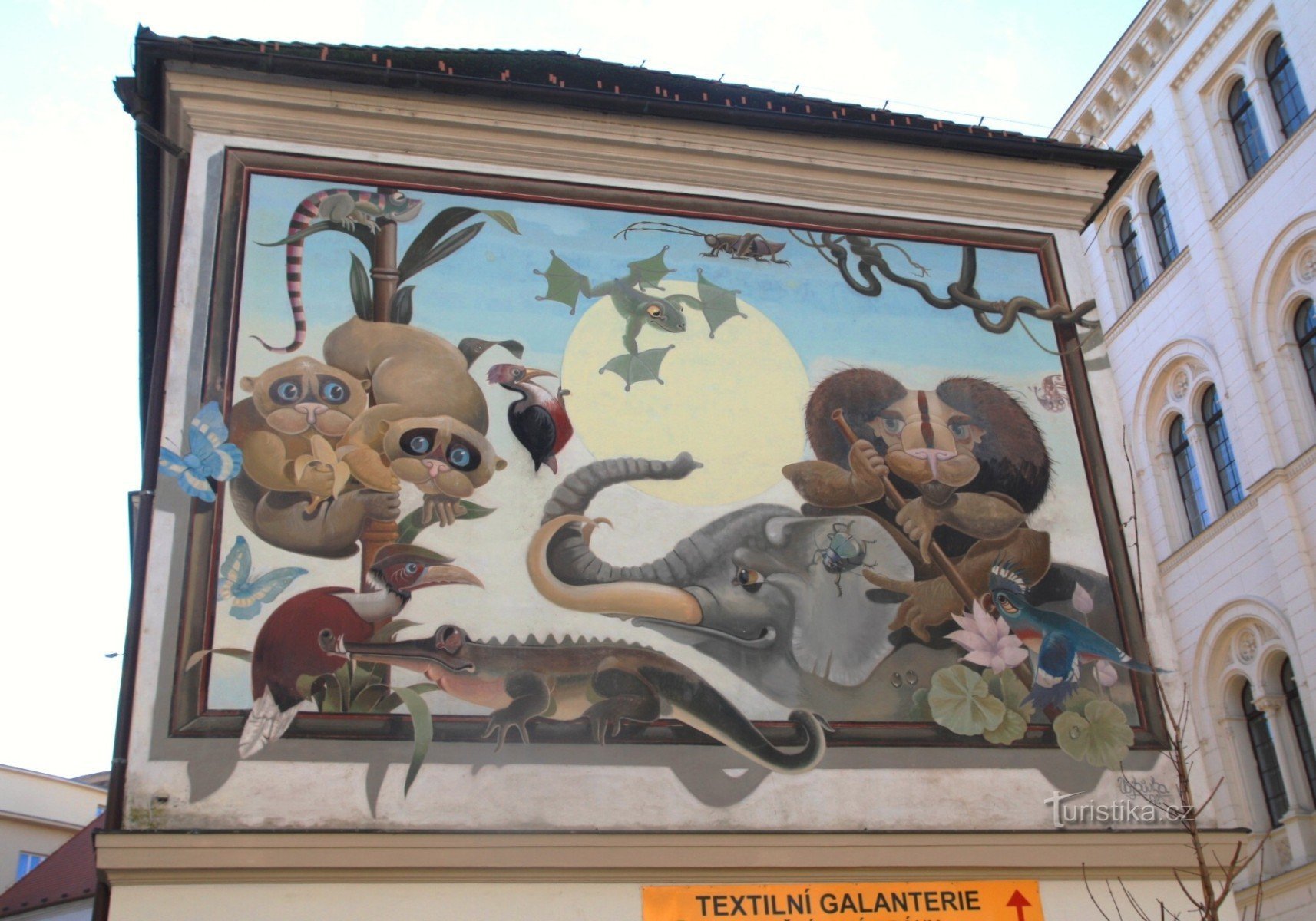 Brünn - Wandmalerei von Libor Vojkůvka