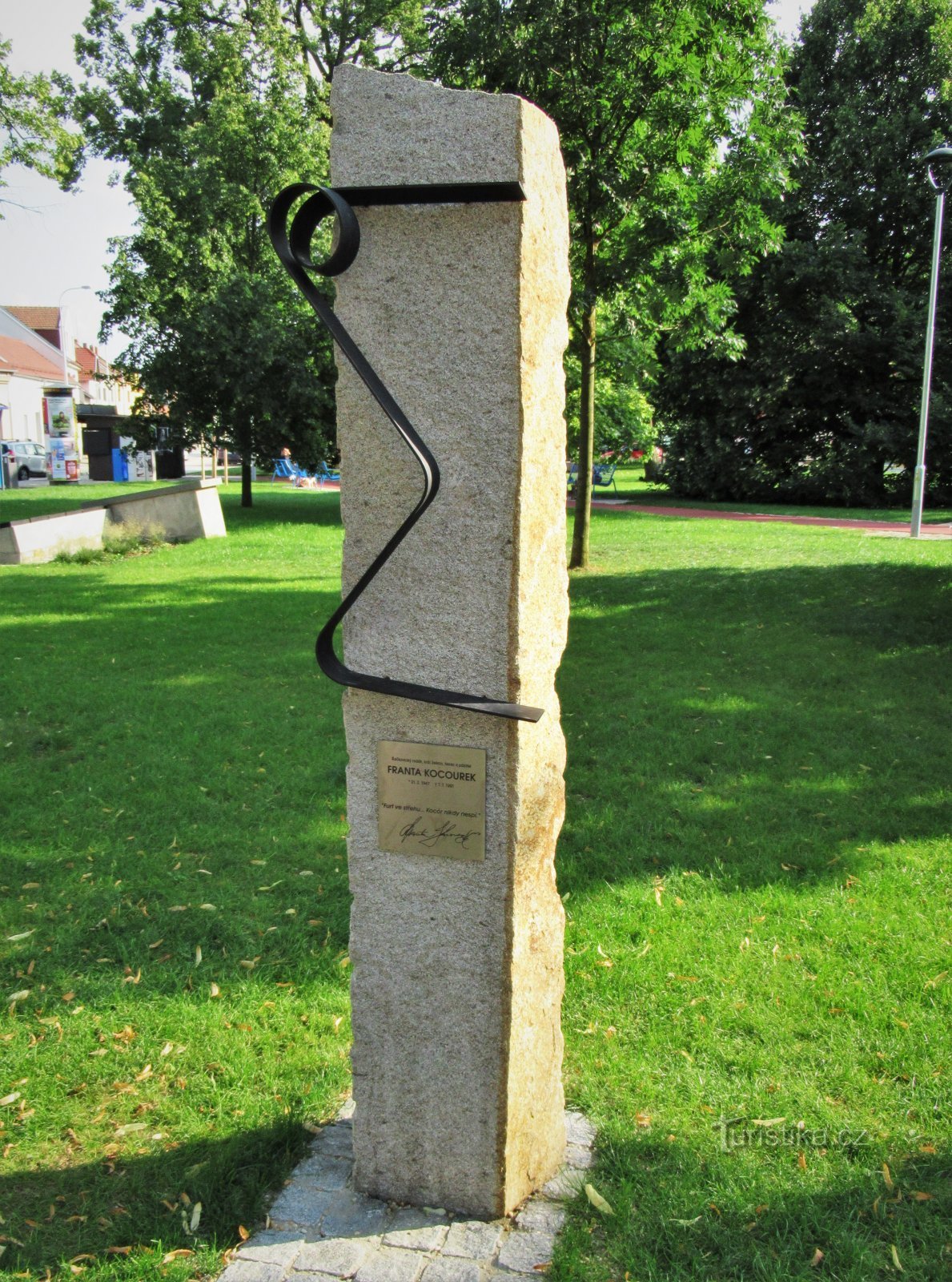 Brno-Řečkovice - monument over Franta Kocourek