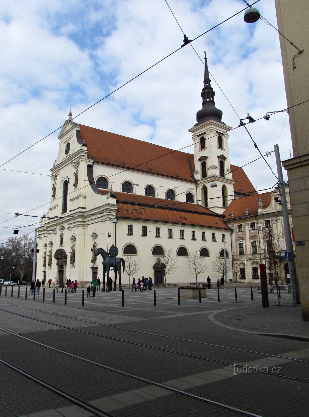 Brno - statue of a horse with Margrave Jošt