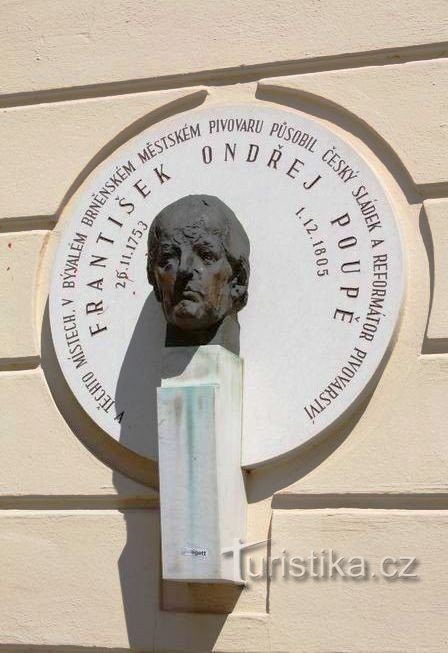 Brno - sochařský portrét F. O. Poupěte