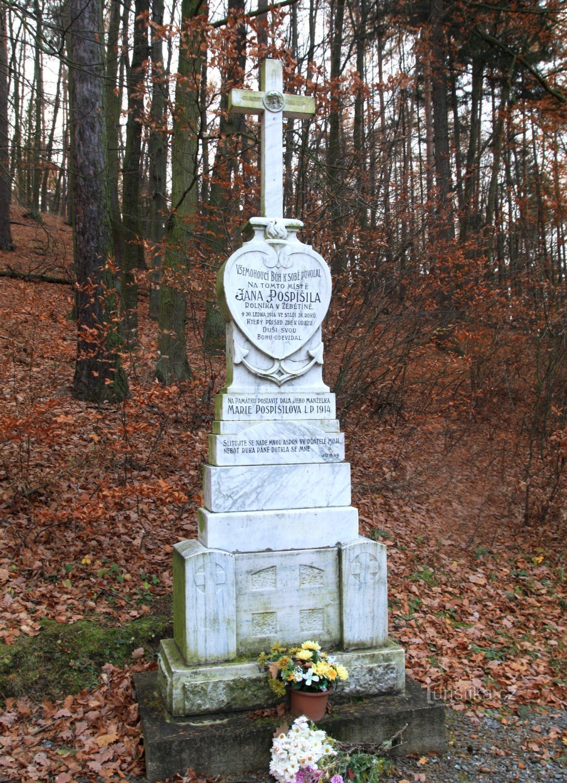 Brno-Žebětín - crucea lui Jan Pospíšil