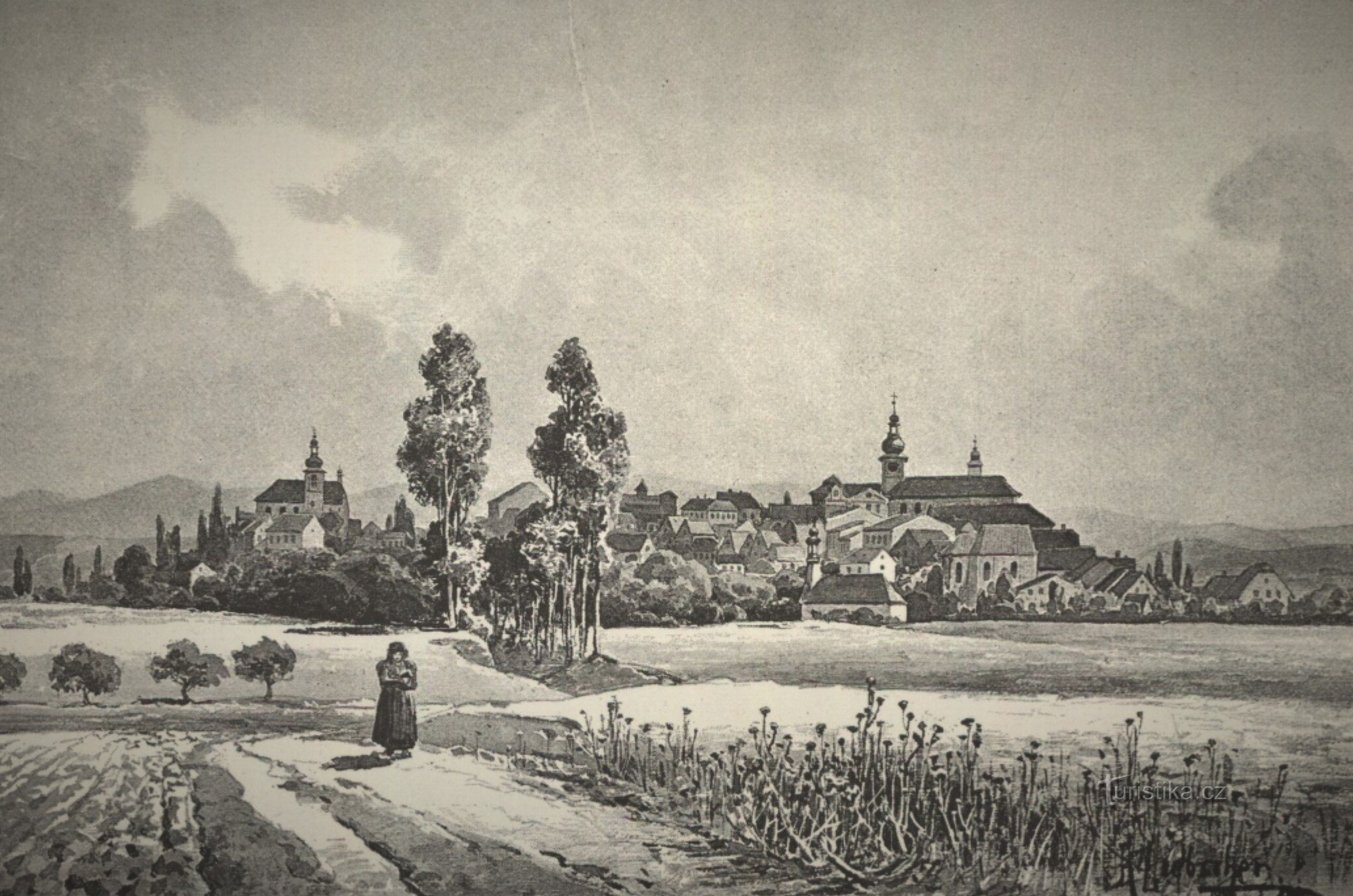 Broumov en la segunda mitad del siglo XIX.