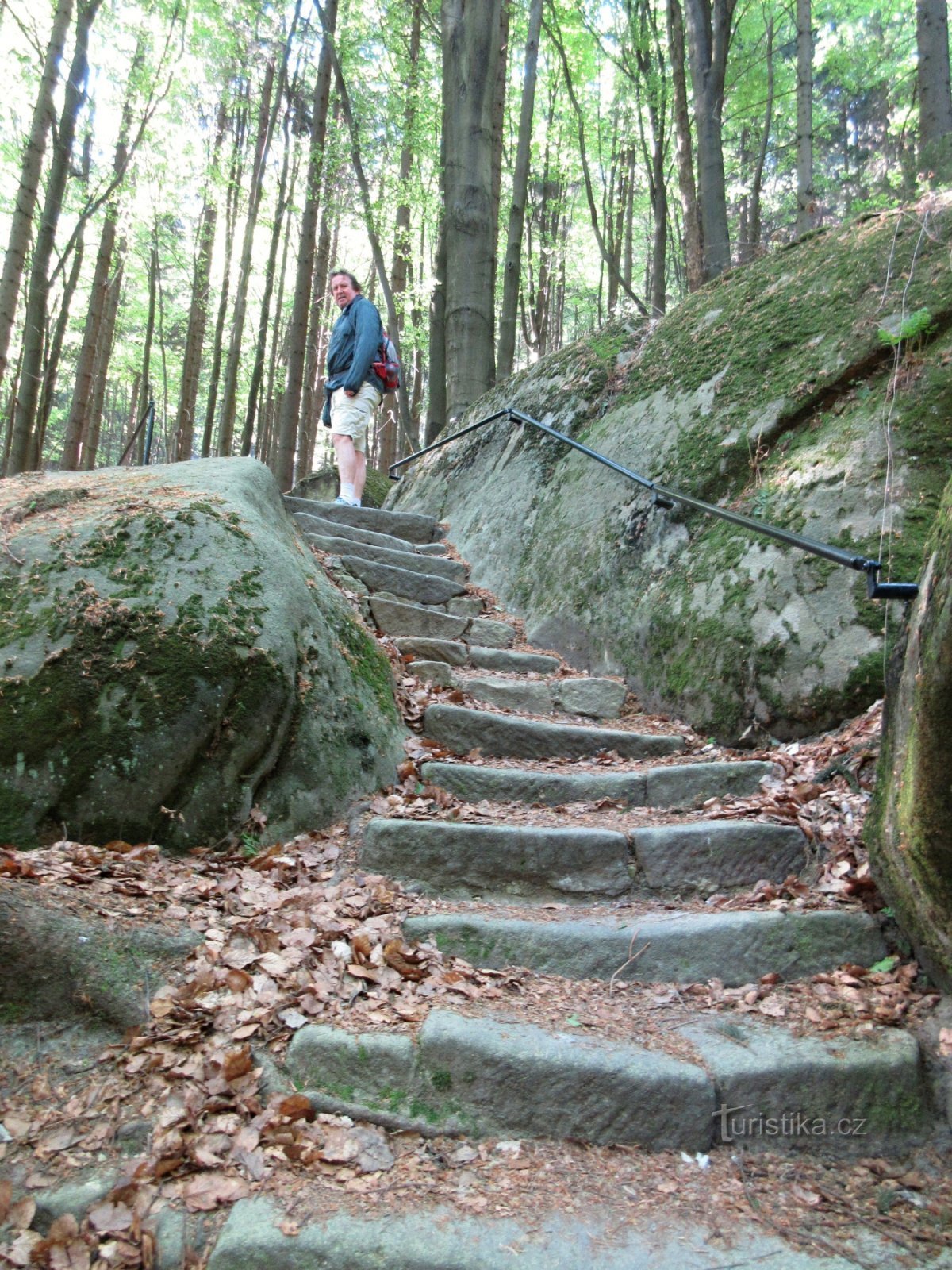 Broumovské walls - ascent to Hvětda