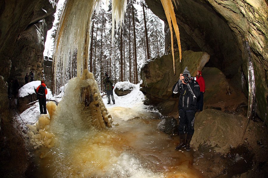 Brtnice icefalls