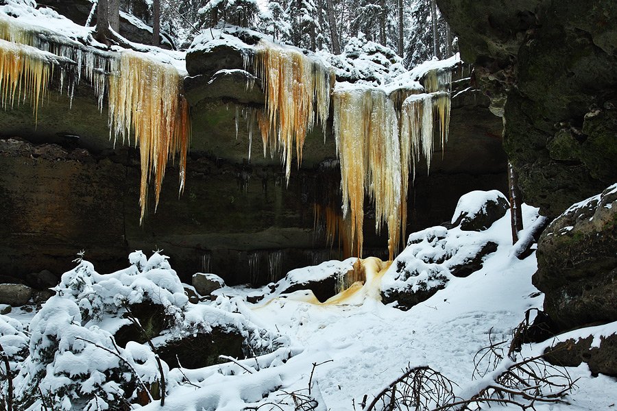 Brtnice icefalls