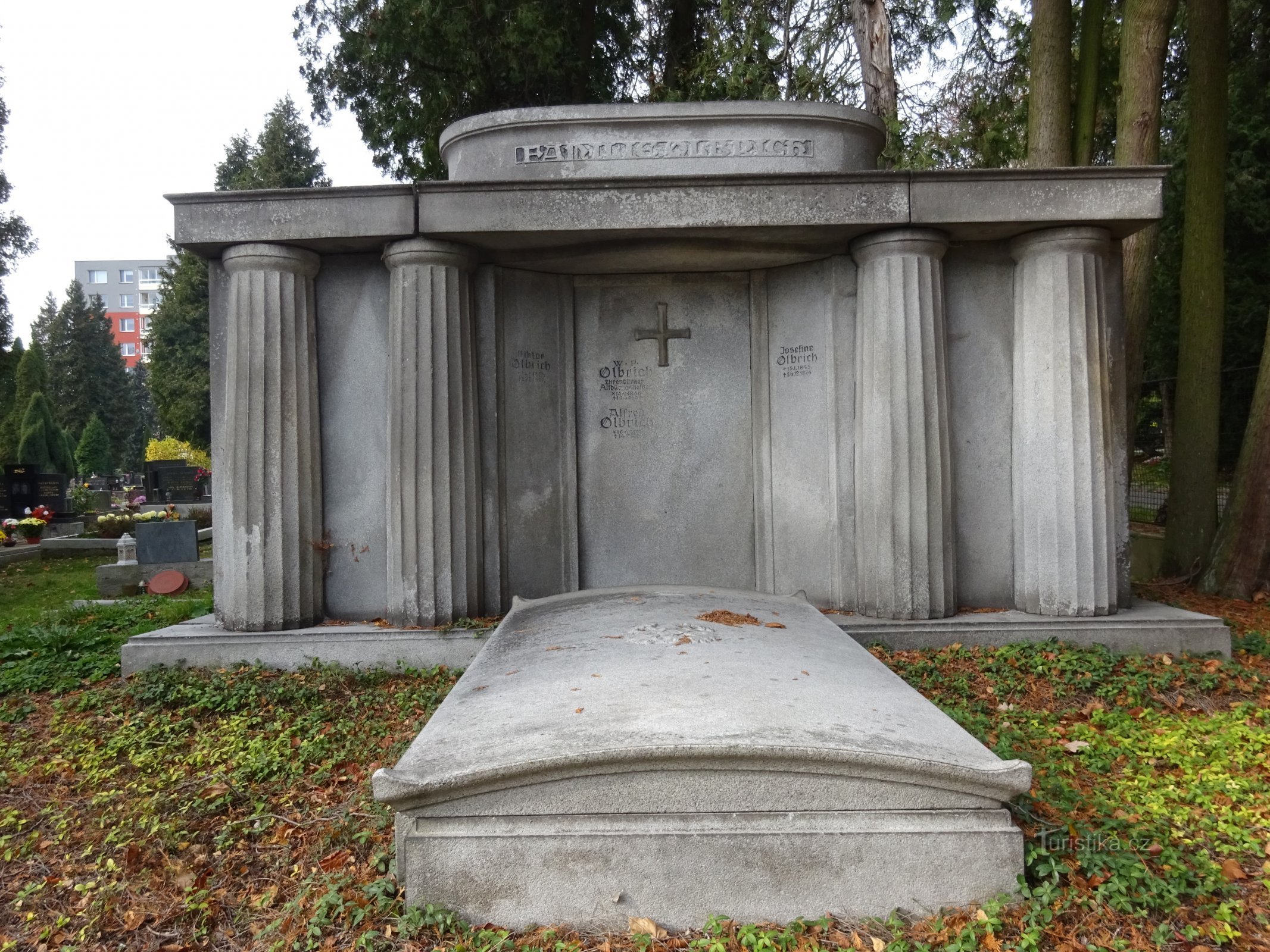Bruntál - graf van burgemeester WF Olbrich