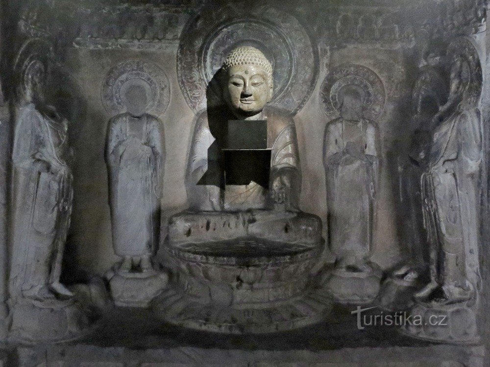 Tête chinoise de Bouddha