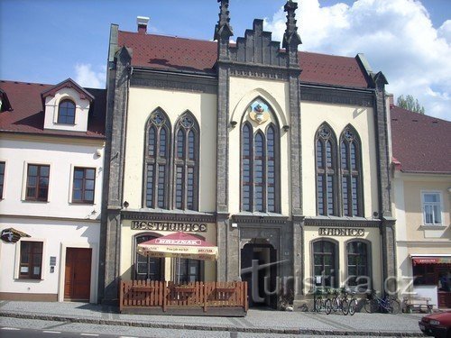 The building of the former town hall...