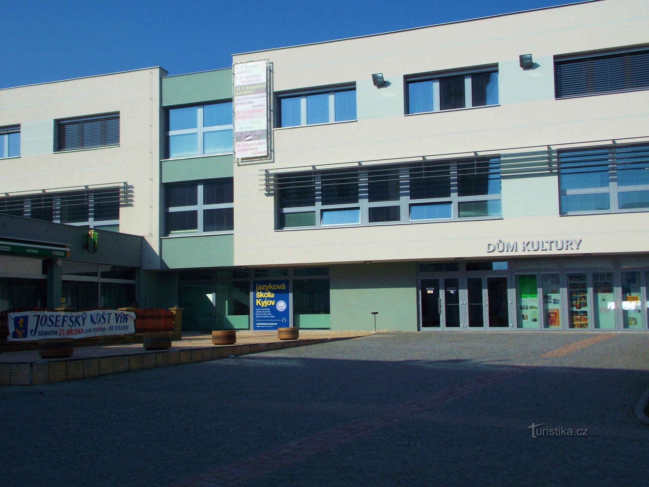 De bouw van het cultureel centrum in Kyjov