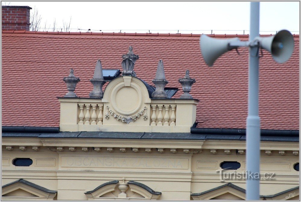 The building of the civic credit union in Nechanice