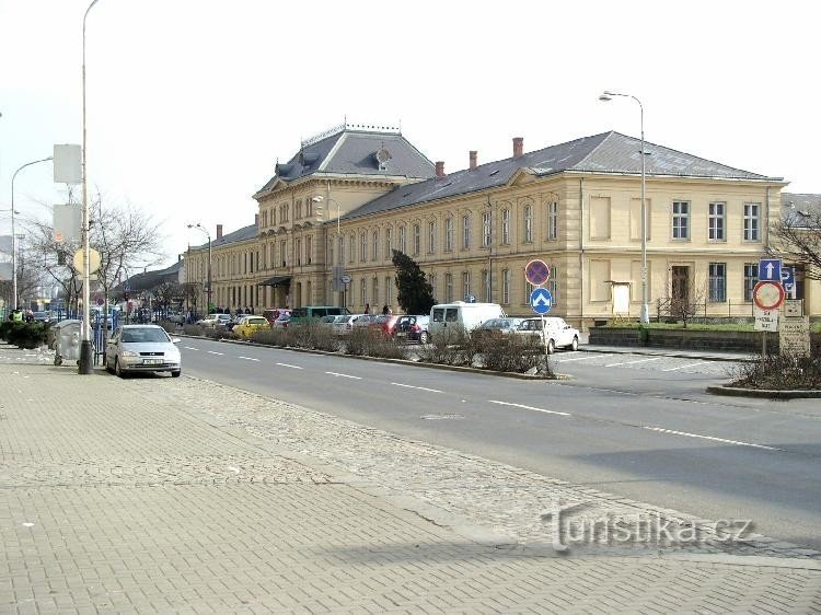 Het stationsgebouw van Přerov