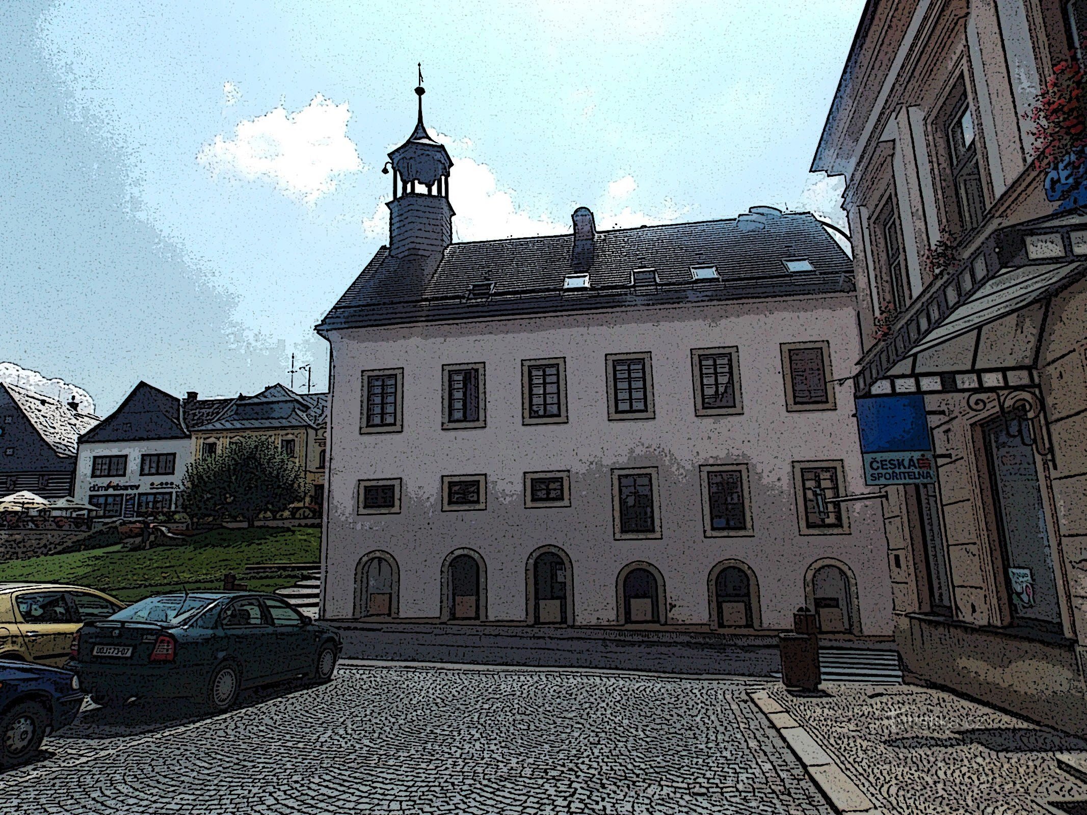 L'edificio del municipio di Jablonné nad Orlicí