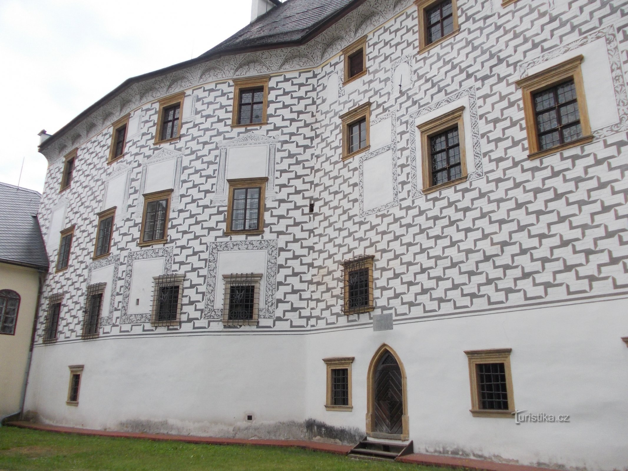 Gebäude - Graffiti - einer der Teile des Schlosses