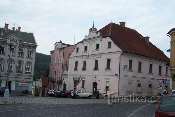 The old town hall building on the square