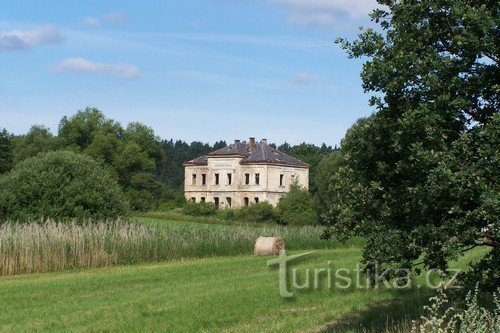 Bygningen af ​​den gamle banegård i Kunratice