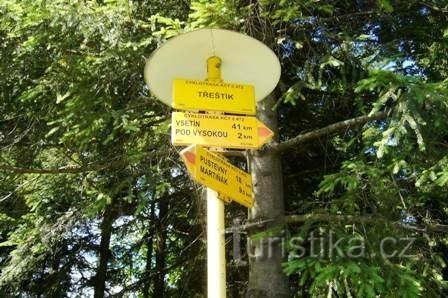 Bumbalka (bus) - observation tower - Třeštík - peak Vysoká - Janíková Louka - upper Bečv