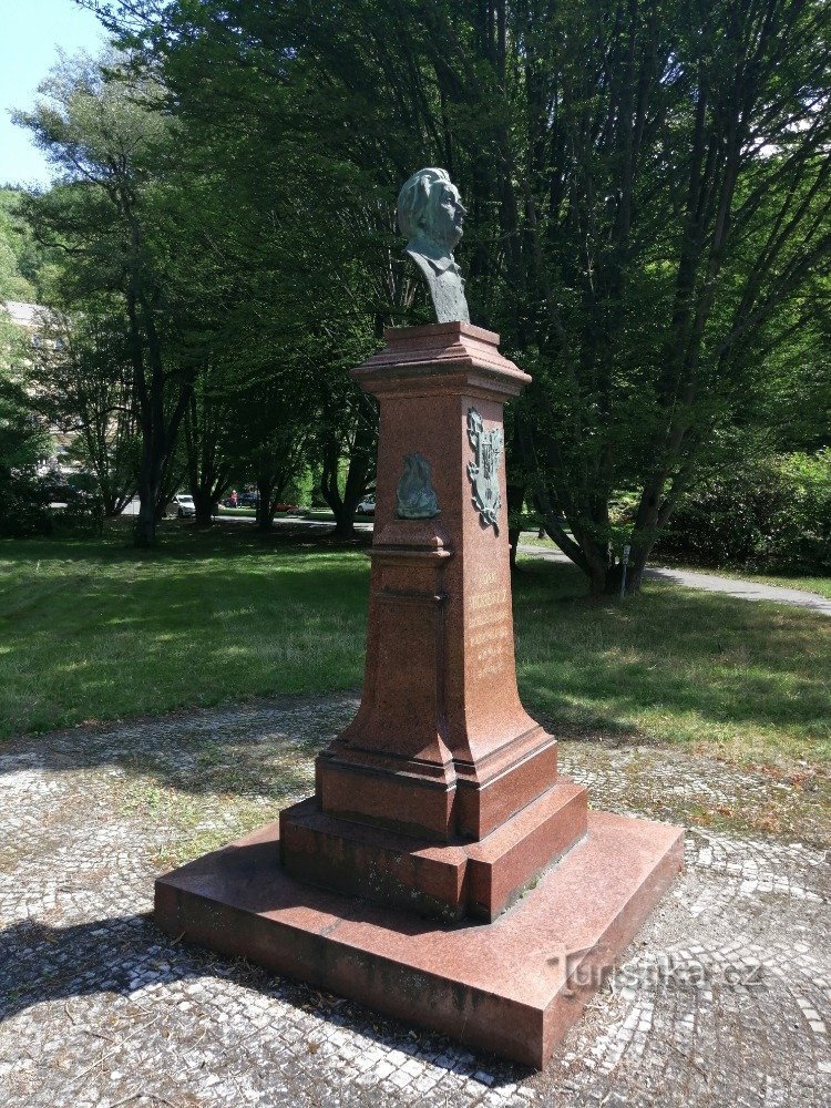 Doprsni kip Adama Mickiewicza - Karlovy Vary