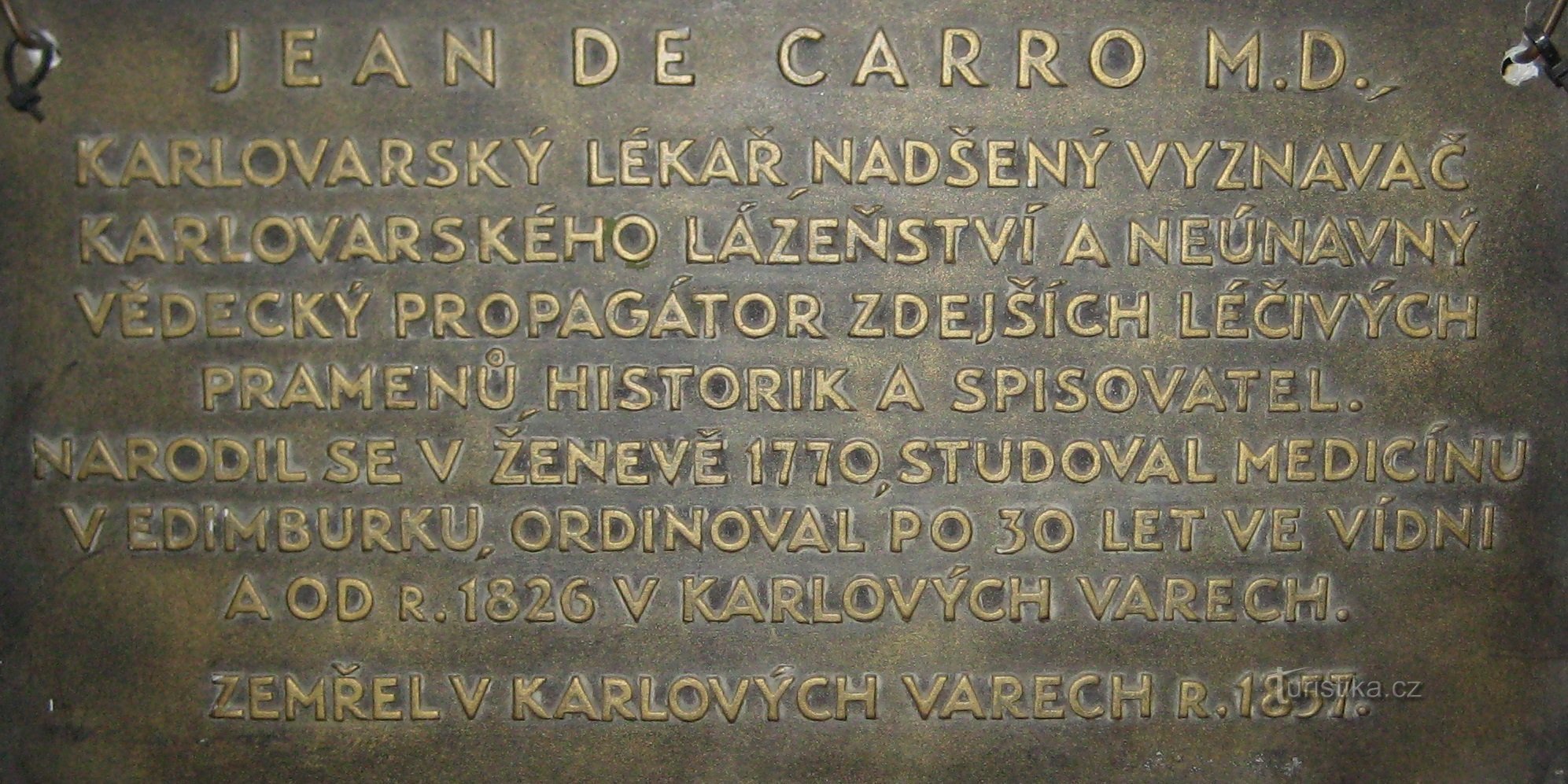 Jean de Carro mellszobra – Imperial Baths – Karlovy Vary