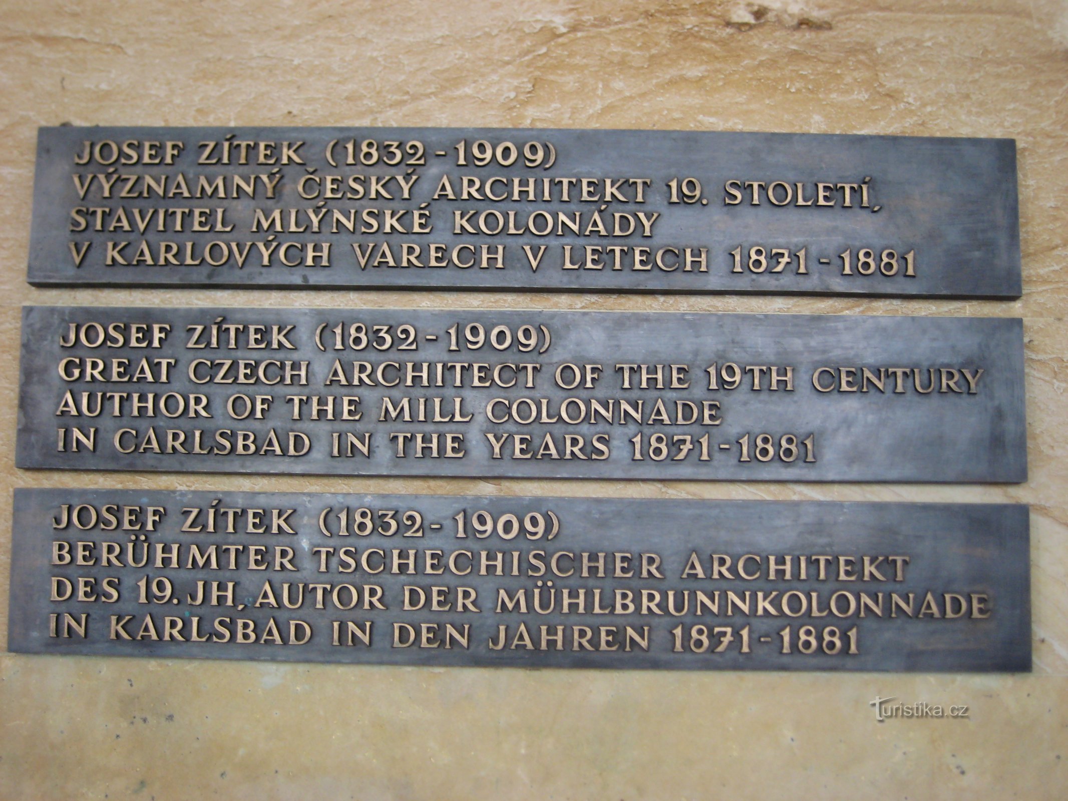 Busto di Josef Zítek - Colonnato del mulino - Karlovy Vary