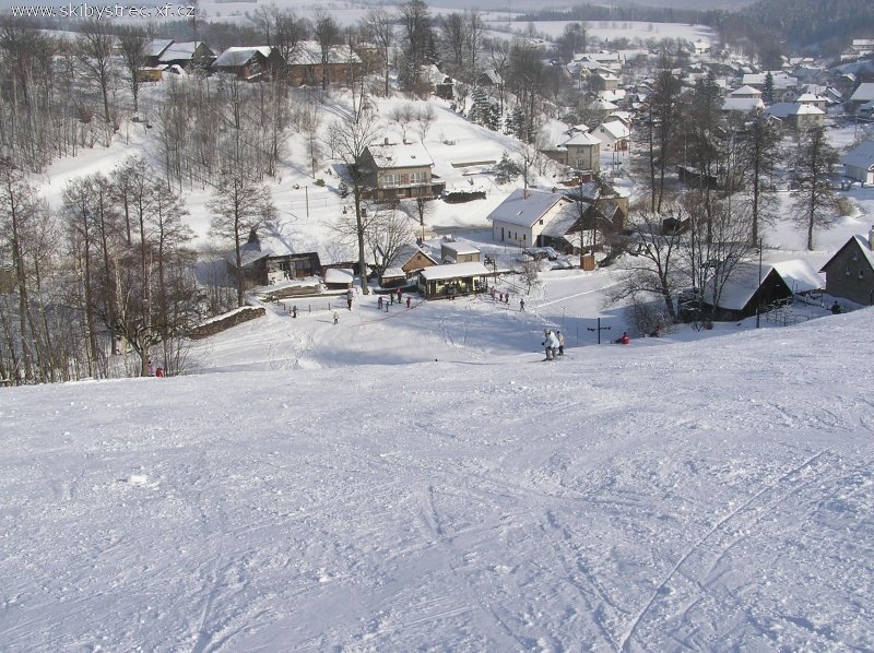 Bystřec pohled dolu