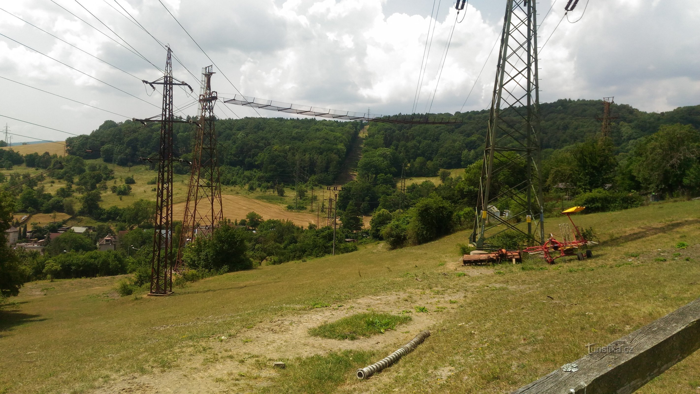 Die ehemalige Güterseilbahn bei Neštěmice.