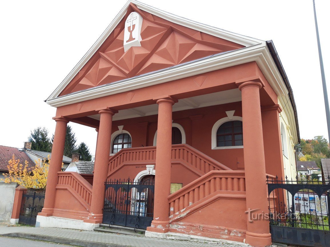 Ex sinagoga ebraica a Milevsk (oggi edificio della Chiesa ussita cecoslovacca)