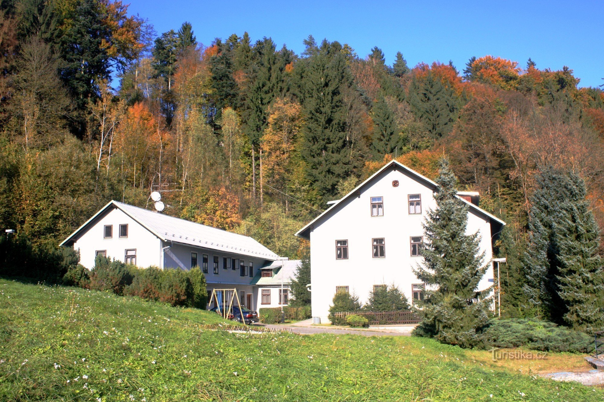 Die ehemalige Hrádecky-Mühle, heute die Koliba-Pension