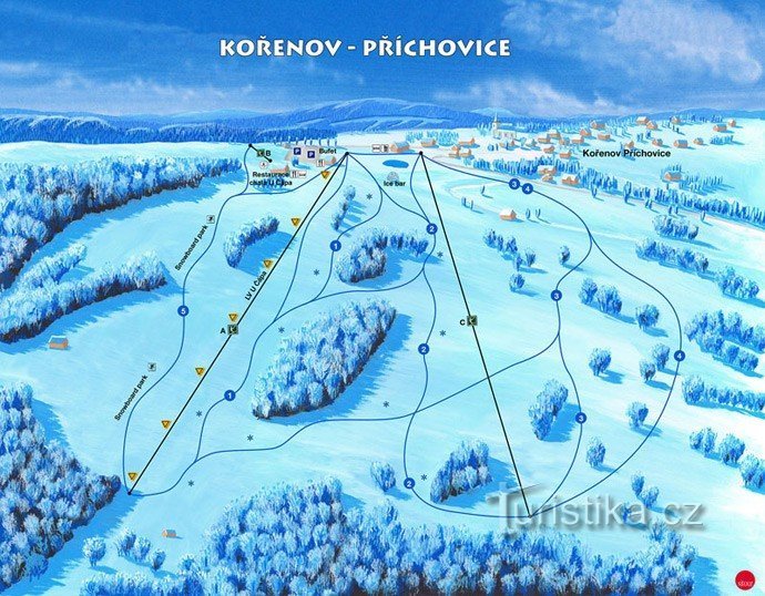 © Skiområdet U Čápa - Příchovice, Kořenov