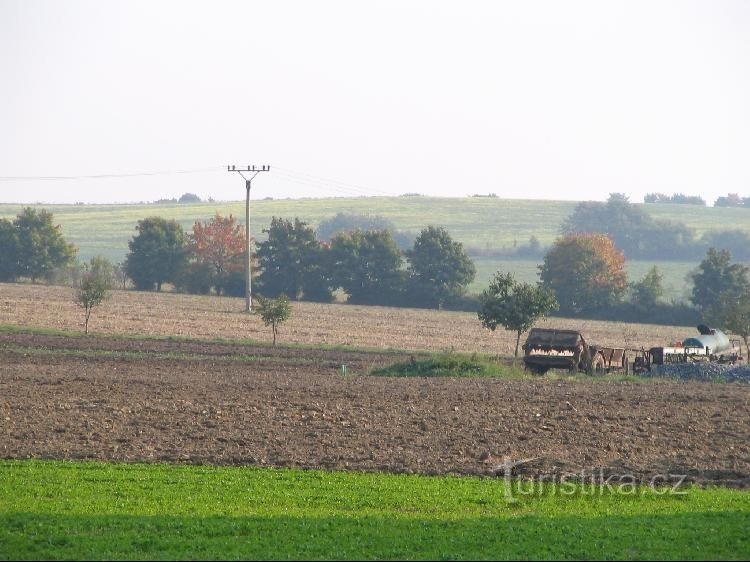 Čarodějka, pohled z Kunína