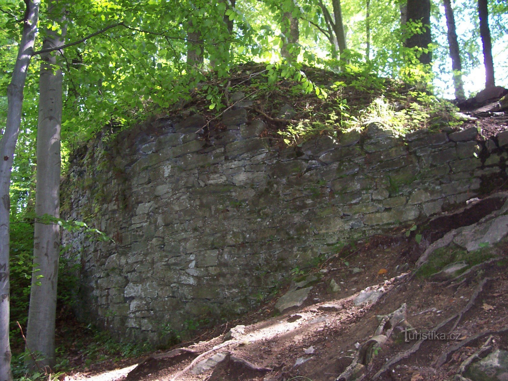 une partie du mur d'enceinte