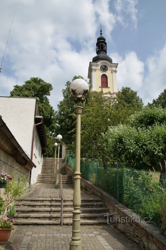 Častolovice - debajo de la iglesia